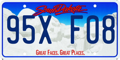 SD license plate 95XF08