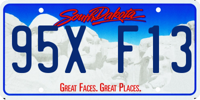 SD license plate 95XF13