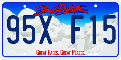 SD license plate 95XF15