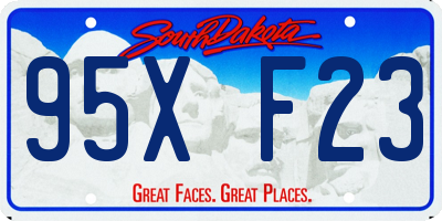 SD license plate 95XF23