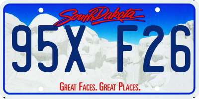SD license plate 95XF26