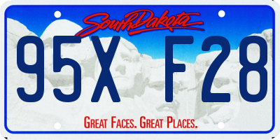 SD license plate 95XF28