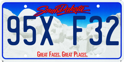 SD license plate 95XF32