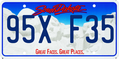 SD license plate 95XF35