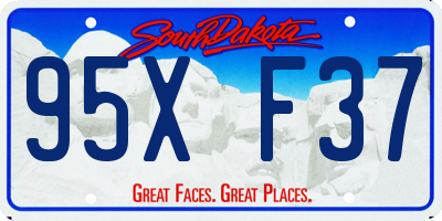 SD license plate 95XF37