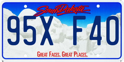 SD license plate 95XF40