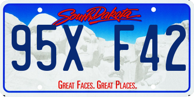 SD license plate 95XF42