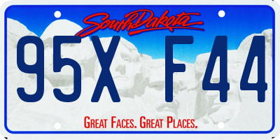 SD license plate 95XF44