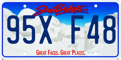 SD license plate 95XF48