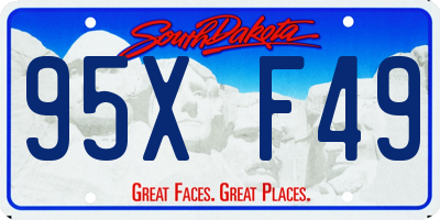 SD license plate 95XF49