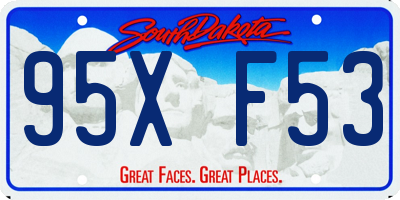 SD license plate 95XF53