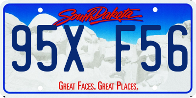 SD license plate 95XF56