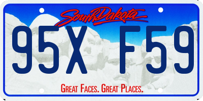 SD license plate 95XF59