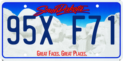 SD license plate 95XF71
