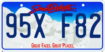 SD license plate 95XF82