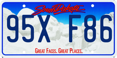 SD license plate 95XF86