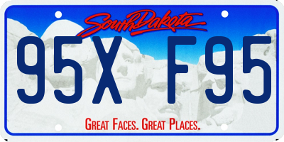 SD license plate 95XF95