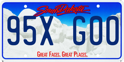 SD license plate 95XG00