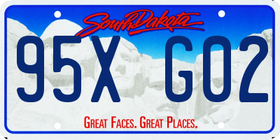 SD license plate 95XG02
