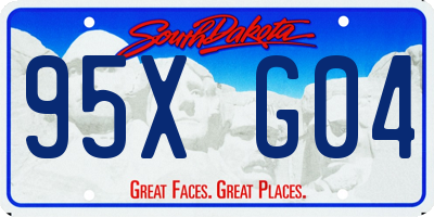 SD license plate 95XG04