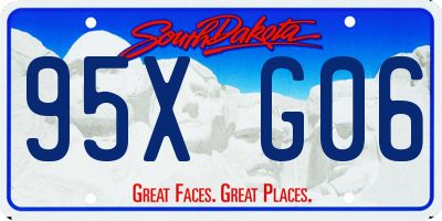 SD license plate 95XG06