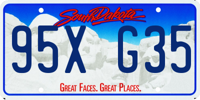 SD license plate 95XG35