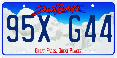 SD license plate 95XG44
