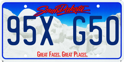SD license plate 95XG50