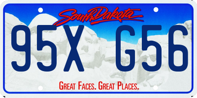 SD license plate 95XG56