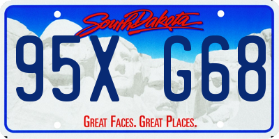 SD license plate 95XG68