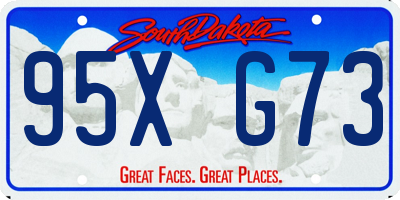 SD license plate 95XG73