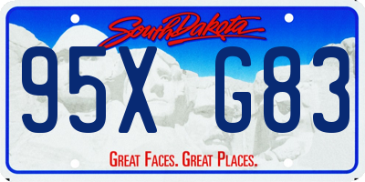 SD license plate 95XG83