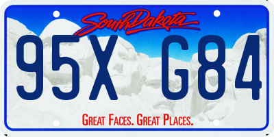 SD license plate 95XG84