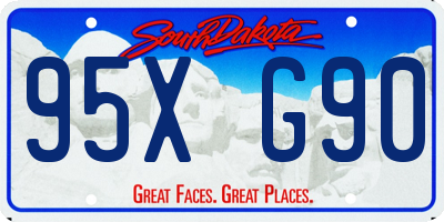 SD license plate 95XG90