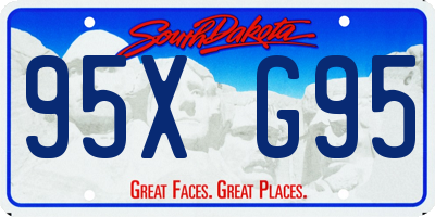 SD license plate 95XG95