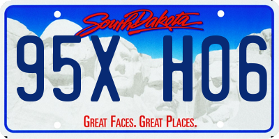 SD license plate 95XH06