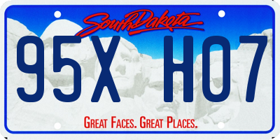 SD license plate 95XH07