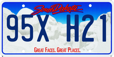 SD license plate 95XH21