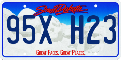 SD license plate 95XH23