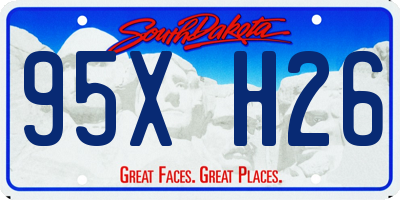 SD license plate 95XH26