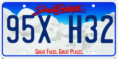 SD license plate 95XH32