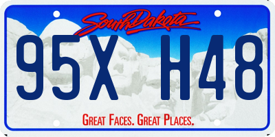 SD license plate 95XH48