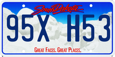 SD license plate 95XH53