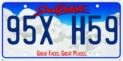 SD license plate 95XH59