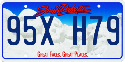 SD license plate 95XH79
