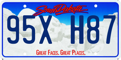 SD license plate 95XH87