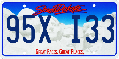 SD license plate 95XI33