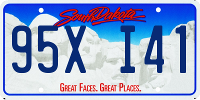 SD license plate 95XI41