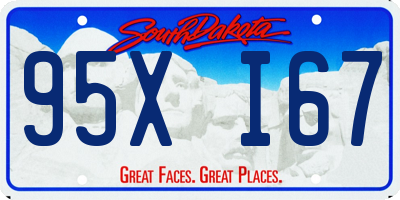 SD license plate 95XI67