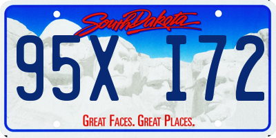 SD license plate 95XI72